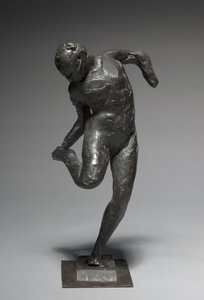 右足の足の裏を見ているダンサー、1896-1897年 作： Edgar Degas