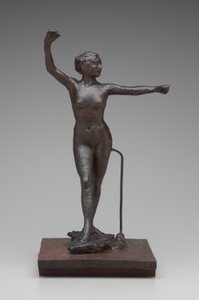 ダンサーは右足を前にして踊る準備ができている、1882〜95（ワックスおよびミクストメディア）
