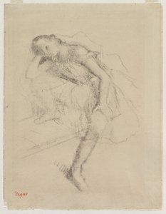 休憩中のダンサー 作： Edgar Degas