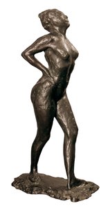 休息する踊り子、エドガー・ドガの彫刻、1882年から95年頃 作： Edgar Degas