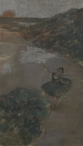 ステージ上のダンサー、1879年（絹のガッシュ）