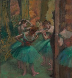 ダンサー、ピンクとグリーン、ca。 1890 作： Edgar Degas