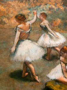 舞台上のダンサーたち（詳細）。1889-1894年頃油彩・キャンバス 作： Edgar Degas
