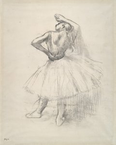 スタンディングダンサー、右腕を上げた、1891年頃（紙に絵を描くことの反証）