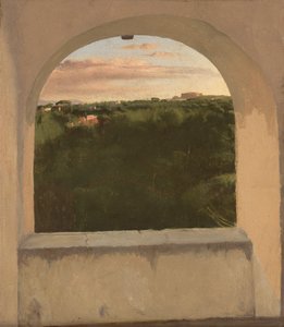 ドガ - 天窓から見えるイタリアの風景 1856-59年頃 L 48