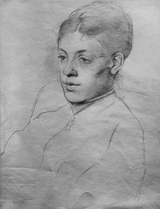 エドガー・ドガ（1834-1917）のデッサン。マロ嬢、1877年頃。 作： Edgar Degas