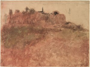 エステレル村、1890年頃（モノタイプ） 作： Edgar Degas