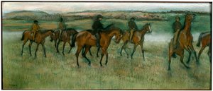 競走馬の運動、c1880。 作： Edgar Degas