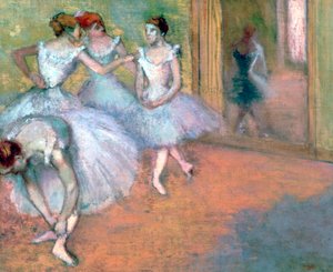 19世紀後半〜20世紀初頭のホワイエの4人のダンサー 作： Edgar Degas
