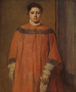 赤の少女、1866年頃 作： Edgar Degas