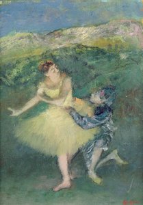 ハーレクインとコロンバイン、1886-90年頃 作： Edgar Degas