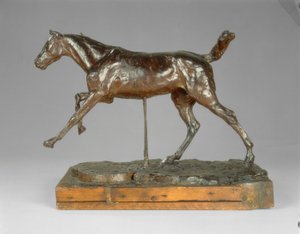 右足で疾走する馬、1880年代後半。 作： Edgar Degas