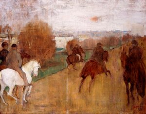道路上の馬のライダー、1864-68 作： Edgar Degas