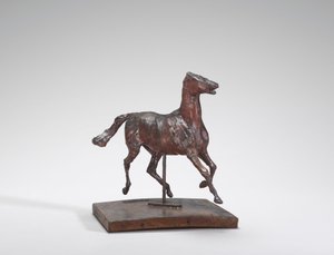 馬の速歩、地面に触れない足、1870年代。 作： Edgar Degas