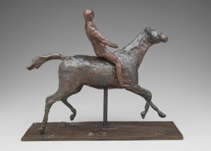 馬とライダー、1900年頃（ブロンズ） 作： Edgar Degas