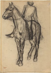 馬とライダー、c。 1878年。 作： Edgar Degas