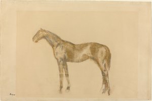 馬、c。 1890年。 作： Edgar Degas