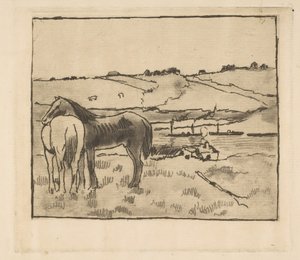 牧草地の馬、1891〜92年。
