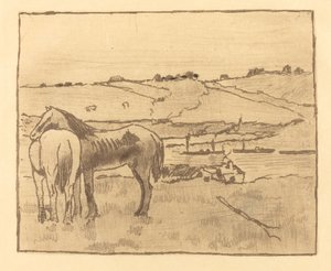 牧草地の馬 牧草地の馬、18911892。