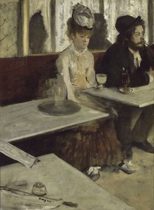 カフェでアブサン、1873 作： Edgar Degas