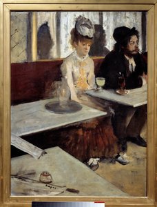 カフェでは「アブサン」とも書かれている エドガー・ドガ（1834-1917）の絵画 1875-1876 Sun.92x68m パリ、オルセー美術館。 作： Edgar Degas