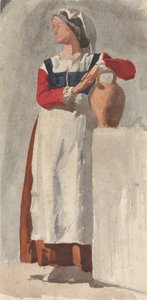 イタリア人女性、1856-57年頃。 作： Edgar Degas.