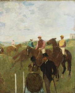 競馬場の騎手 作： Edgar Degas
