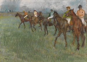雨の中のジョッキー 1886年頃 パステル、紙 作： Edgar Degas