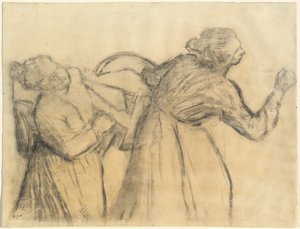 リネンを運ぶランドリー 作： Edgar Degas