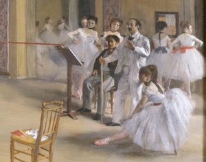 ルペレティエ通りのオペラ座のホワイエ 作： Edgar Degas