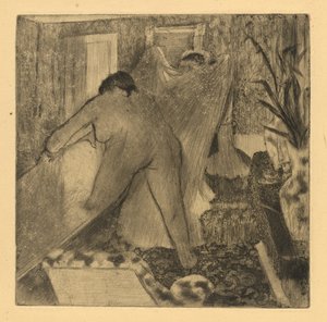 お風呂から出る 作： Edgar Degas