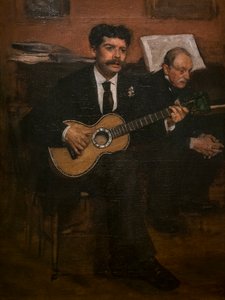 ロレンツォ・パガンズとオーガスタス・デ・ガス。1871-72年頃キャンバスに油彩。 作： Edgar Degas