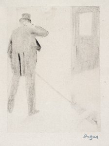 LudovicHalévyBehind the Scenes、1880-83年頃（モノタイプ） 作： Edgar Degas