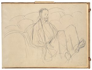 劇場でのルドヴィク・レピック 作： Edgar Degas