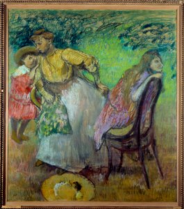 マダム・アレクシス・ルアールとその子供たちエドガー・ドガ（1834-1917）の絵画