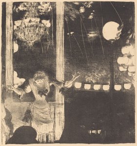 Cafe des Ambassadeur でのマドモアゼル ベカ 大使へ: Mlle Bécat, c. 1877年。 作： Edgar Degas
