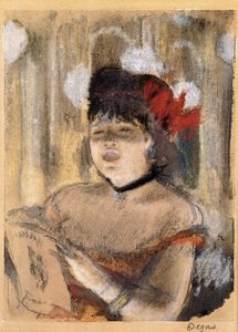マドモアゼルデュメイ、歌手、1879年頃 作： Edgar Degas