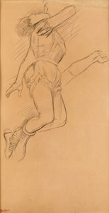 1879年のサーカスフェルナンドでのマドモアゼルララ（茶色の紙に黒いクレヨン）
