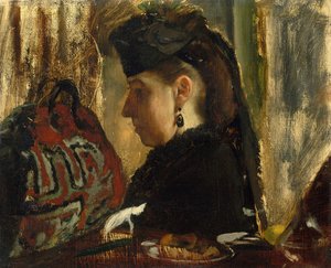 マドモアゼルマリーディハウ1843-1935、1867-68。 作： Edgar Degas