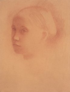 子供時代のマルグリット・ドガ、1854年頃（三色・紙） 作： Edgar Degas