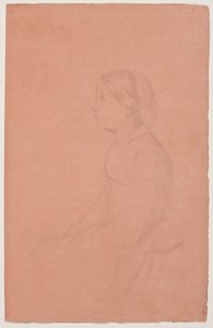 マルグリットドガス、185354（サンゴ織紙に黒鉛鉛筆） 作： Edgar Degas