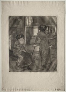 ルーブル美術館のメアリー・カサット: エトルリア美術館 作： Edgar Degas