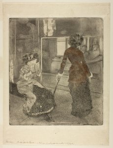 ルーブル美術館のメアリー・カサットエトルリアの回廊 作： Edgar Degas