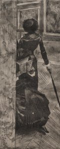 ルーブル美術館のメアリーカサット：絵画ギャラリー、1879-1880。 作： Edgar Degas