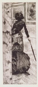 ルーブル美術館のメアリーカサット：絵画ギャラリー、1879-80 作： Edgar Degas