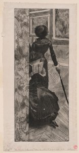 ルーヴル美術館絵画ギャラリーのメアリー・カサット 作： Edgar Degas