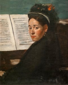 ピアノを弾くミス・ディーハウ1870年頃油彩・キャンバス 作： Edgar Degas