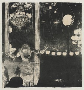 カフェ・デ・ザンバサドゥールのミス・ベカ 作： Edgar Degas