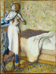 朝のトイレ、1894 作： Edgar Degas