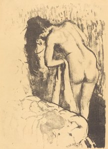 Nude Woman Standing, Drying Herself Femme nue debout, a sa Toilette, c. 1890年。